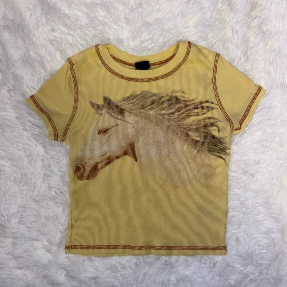 Art Class Yellow Horse Graphic Tee